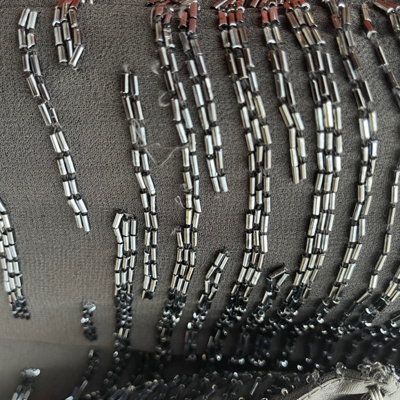 J LAXMI Womens Size M Medium Top Sleeveless Black beaded with sequins - Picture 6 of 7